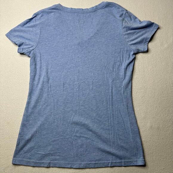 Disney Mickey Mouse Womens SS V‎ Neck Blue Tshirt Size M - Picture 8 of 8